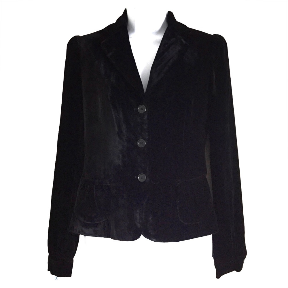 Tahari Crushed Velvet Blazer Jacket